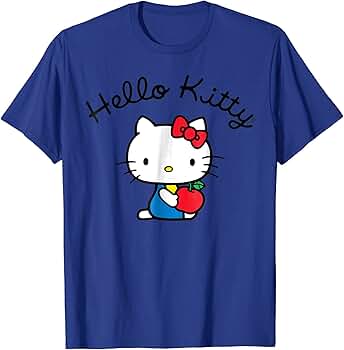 Amazon.com: Hello Kitty Retro Logo Tee Shirt T-Shirt
